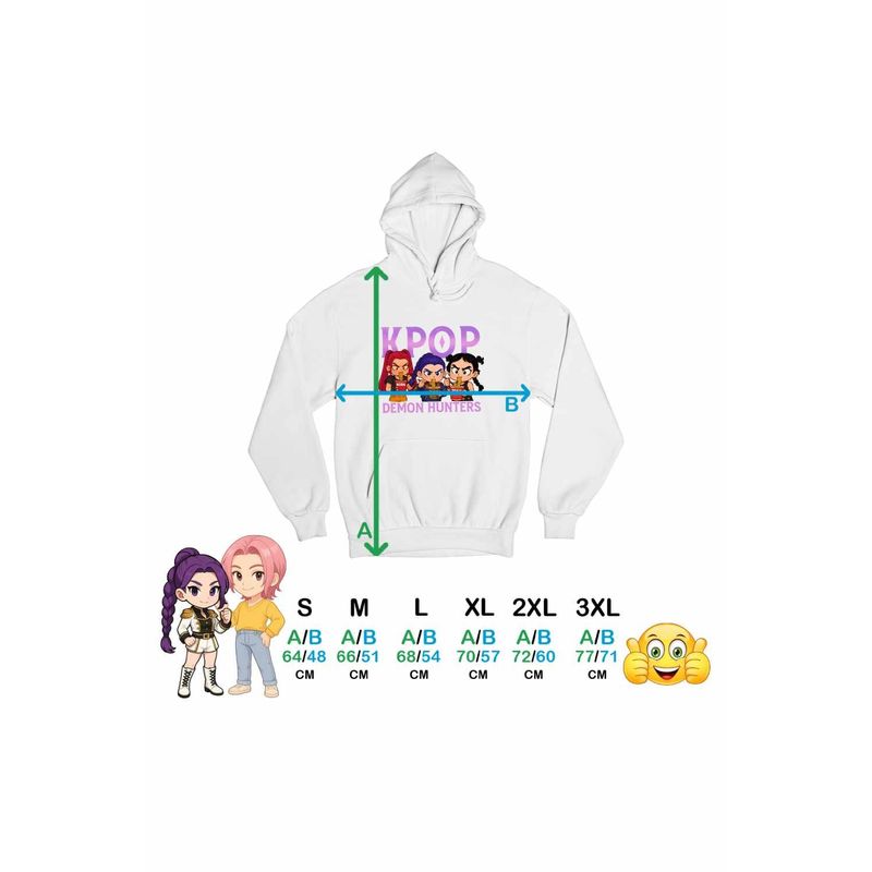 Fashion, accesorii si bijuterii - Femei - Imbracaminte femei - Hanorace femei - Hanorac Femei Huntrix Demon Masters Kpop, alb, marime 2XL - Infinity.ro