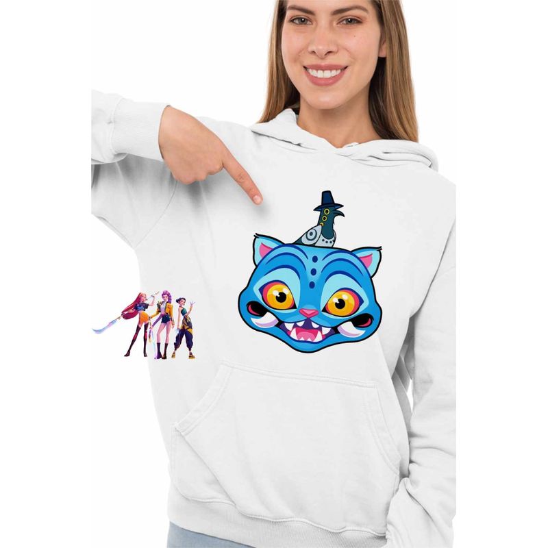 Fashion, accesorii si bijuterii - Femei - Imbracaminte femei - Hanorace femei - Hanorac Femei Huntrix Derpy Sussie Kpop Demon Hunters, alb, marime 2XL - Infinity.ro