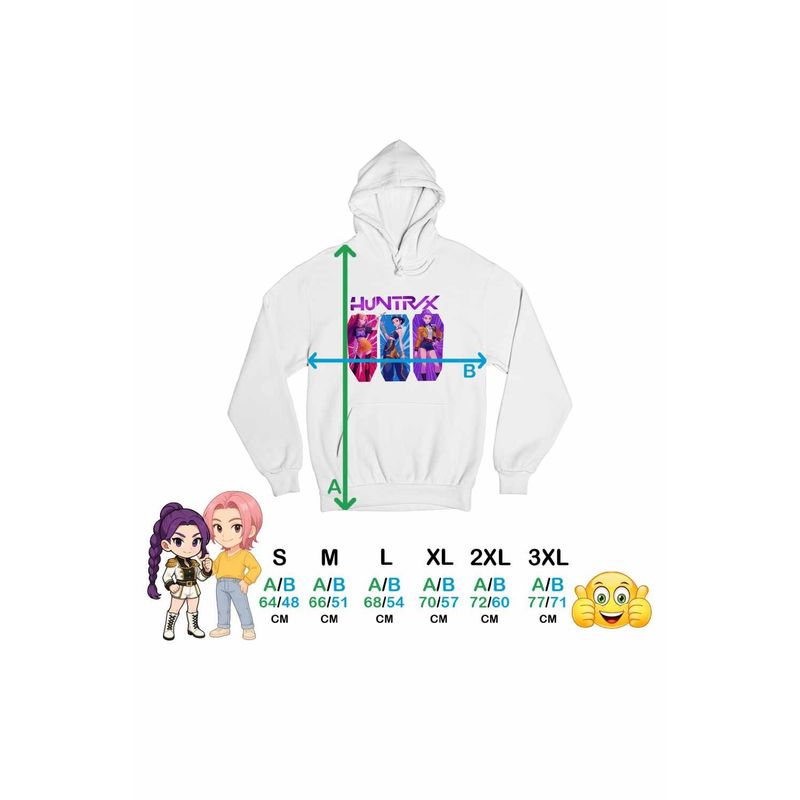 Fashion, accesorii si bijuterii - Femei - Imbracaminte femei - Hanorace femei - Hanorac Femei Huntrix Kpop Hunters, alb, marime 2XL - Infinity.ro