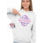 Fashion, accesorii si bijuterii - Femei - Imbracaminte femei - Hanorace femei - Hanorac Femei Huntrix Kpop Logo, alb, marime 2XL - Infinity.ro