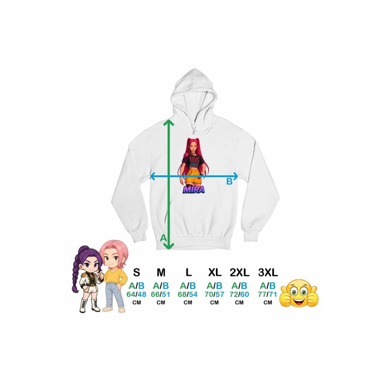 Fashion, accesorii si bijuterii - Femei - Imbracaminte femei - Hanorace femei - Hanorac Femei Huntrix Mira Kpop Demon Hunters, alb, marime 2XL - Infinity.ro