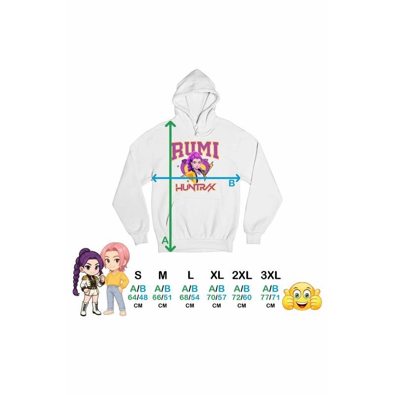 Fashion, accesorii si bijuterii - Femei - Imbracaminte femei - Hanorace femei - Hanorac Femei Huntrix Rumi Kpop Demon Hunters, alb, marime 2XL - Infinity.ro