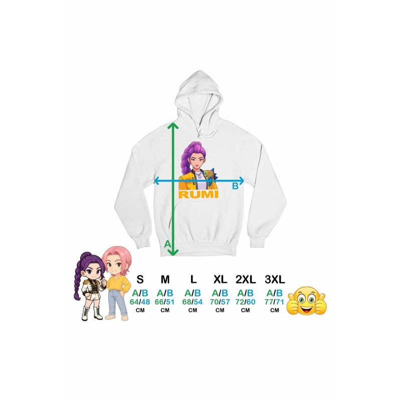 Fashion, accesorii si bijuterii - Femei - Imbracaminte femei - Hanorace femei - Hanorac Femei Huntrix Rumi Kpop Demon Hunters, alb, marime 2XL - Infinity.ro