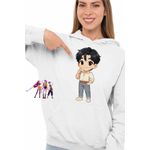 Fashion, accesorii si bijuterii - Femei - Imbracaminte femei - Hanorace femei - Hanorac Femei Huntrix Saja Boys Jinu Chibi Kpop, alb, marime 2XL - Infinity.ro