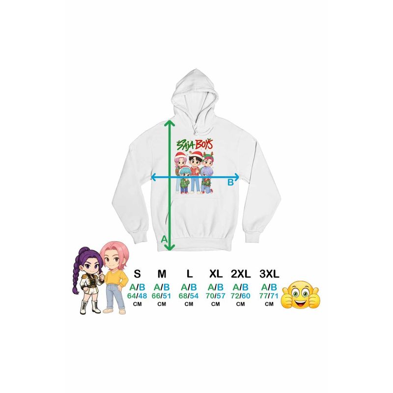 Fashion, accesorii si bijuterii - Femei - Imbracaminte femei - Hanorace femei - Hanorac Femei Huntrix Saja Boys Craciun Kpop, alb, marime 2XL - Infinity.ro