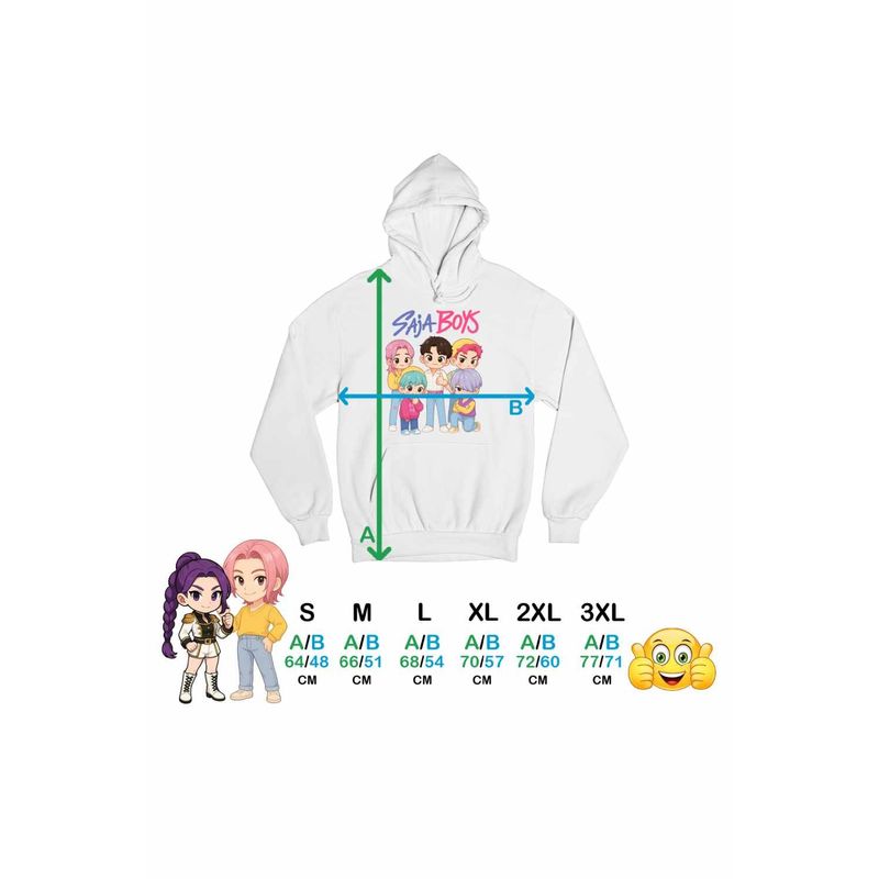 Fashion, accesorii si bijuterii - Femei - Imbracaminte femei - Hanorace femei - Hanorac Femei Huntrix Saja Boys Kpop Demon Hunters, alb, marime 2XL - Infinity.ro