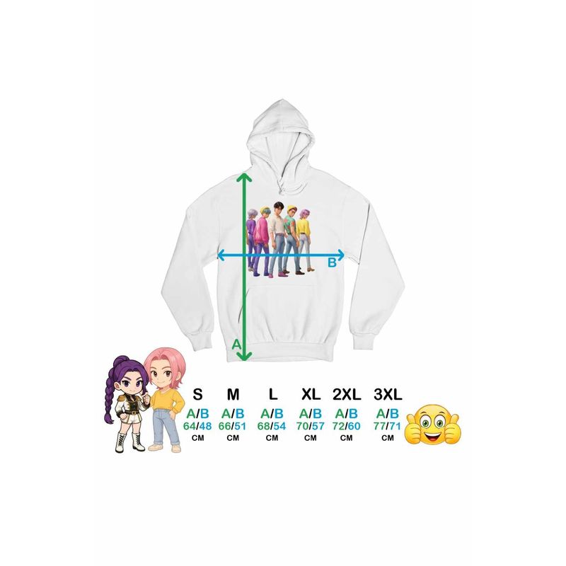 Fashion, accesorii si bijuterii - Femei - Imbracaminte femei - Hanorace femei - Hanorac Femei Huntrix Saja Boys Kpop Trupa, alb, marime 2XL - Infinity.ro