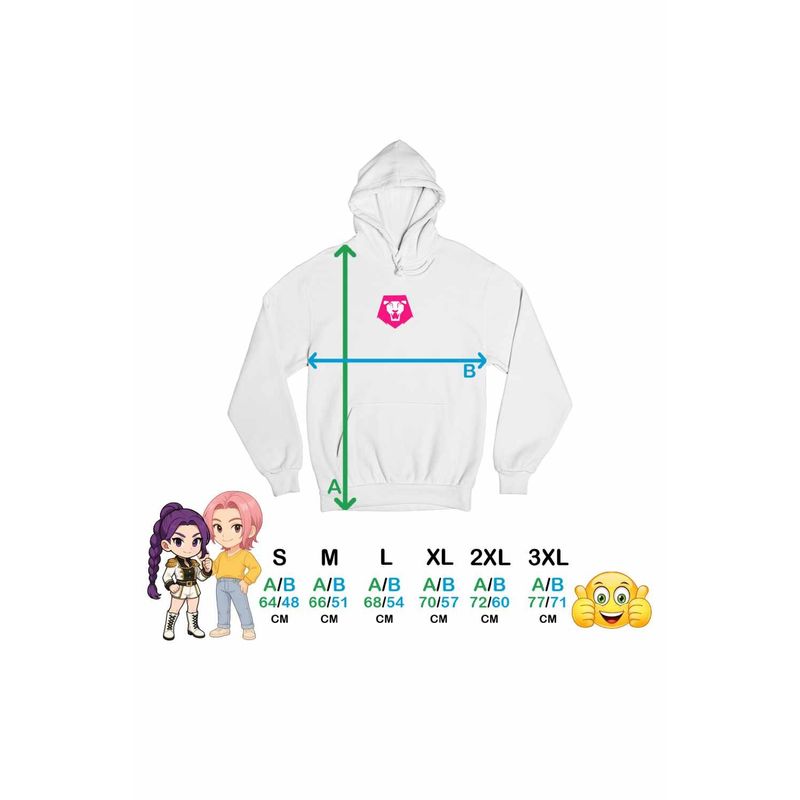 Fashion, accesorii si bijuterii - Femei - Imbracaminte femei - Hanorace femei - Hanorac Femei Huntrix Saja Boys Logo Simbol Kpop, alb, marime 2XL - Infinity.ro