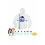 Fashion, accesorii si bijuterii - Femei - Imbracaminte femei - Hanorace femei - Hanorac Femei Huntrix Saja Love Kpop Demon Hunters, alb, marime 2XL - Infinity.ro