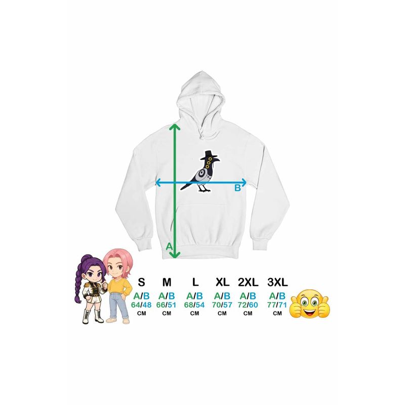 Fashion, accesorii si bijuterii - Femei - Imbracaminte femei - Hanorace femei - Hanorac Femei Huntrix Sussie Corb Pasare Kpop, alb, marime 2XL - Infinity.ro