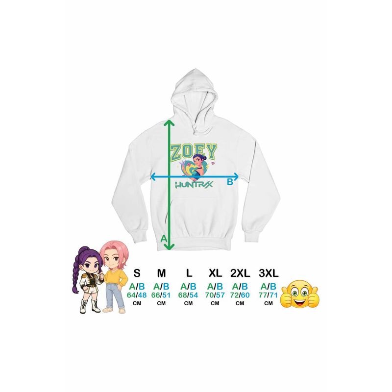 Fashion, accesorii si bijuterii - Femei - Imbracaminte femei - Hanorace femei - Hanorac Femei Huntrix Zoey Kpop Demon Hunters, alb, marime 2XL - Infinity.ro
