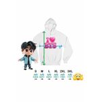 Fashion, accesorii si bijuterii - Femei - Imbracaminte femei - Hanorace femei - Hanorac Femei I Love BTS Bangtan K-Pop, alb, marime 2XL - Infinity.ro