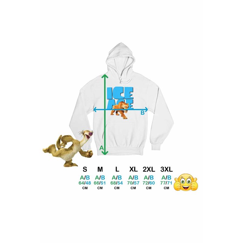 Fashion, accesorii si bijuterii - Femei - Imbracaminte femei - Hanorace femei - Hanorac Femei Ice Age Diego Smilodon Tigru, alb, marime 2XL - Infinity.ro
