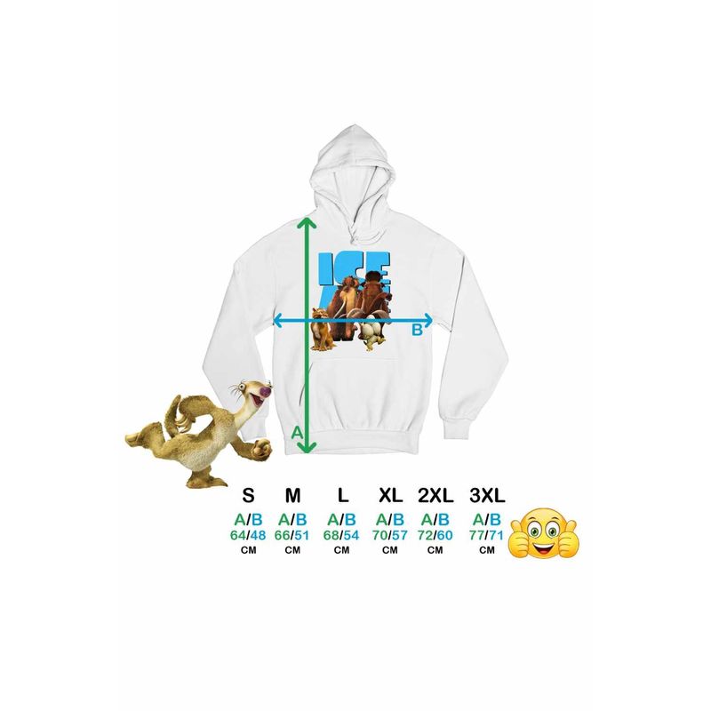 Fashion, accesorii si bijuterii - Femei - Imbracaminte femei - Hanorace femei - Hanorac Femei Ice Age Manny Crazy Times, alb, marime 2XL - Infinity.ro