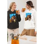 Fashion, accesorii si bijuterii - Femei - Imbracaminte femei - Hanorace femei - Hanorac Femei Ice Age Manny Crazy Times, alb, marime 2XL - Infinity.ro