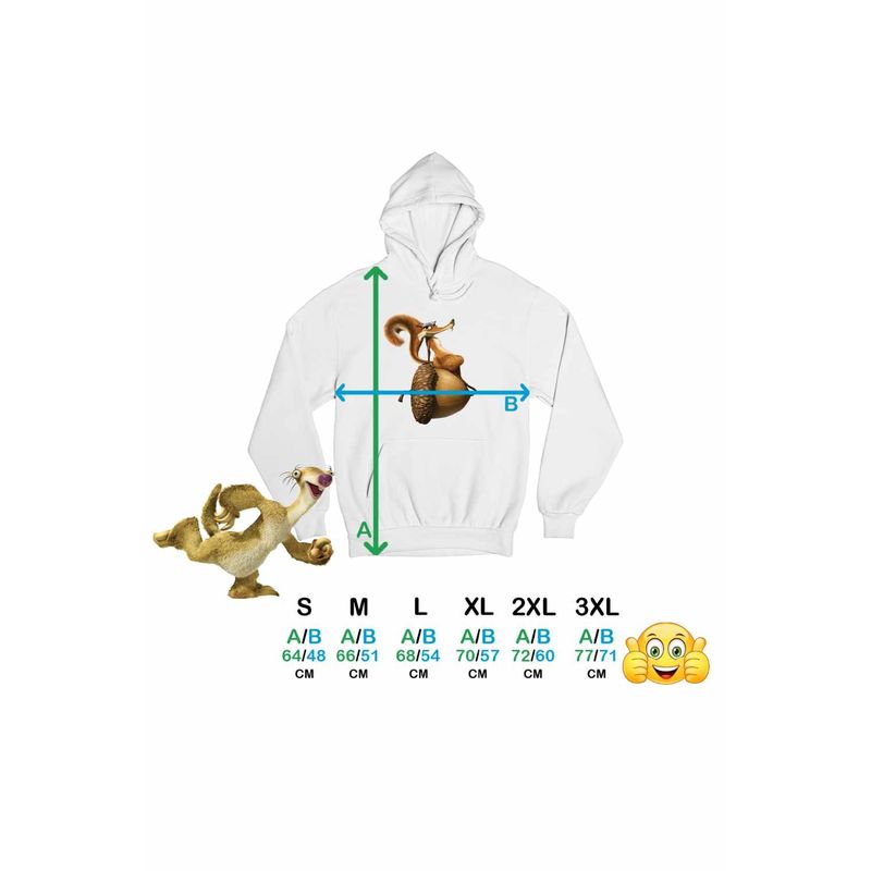 Fashion, accesorii si bijuterii - Femei - Imbracaminte femei - Hanorace femei - Hanorac Femei Ice Age Scratte Veverita, alb, marime 2XL - Infinity.ro