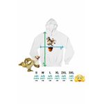 Fashion, accesorii si bijuterii - Femei - Imbracaminte femei - Hanorace femei - Hanorac Femei Ice Age Scrat Veverita, alb, marime 2XL - Infinity.ro