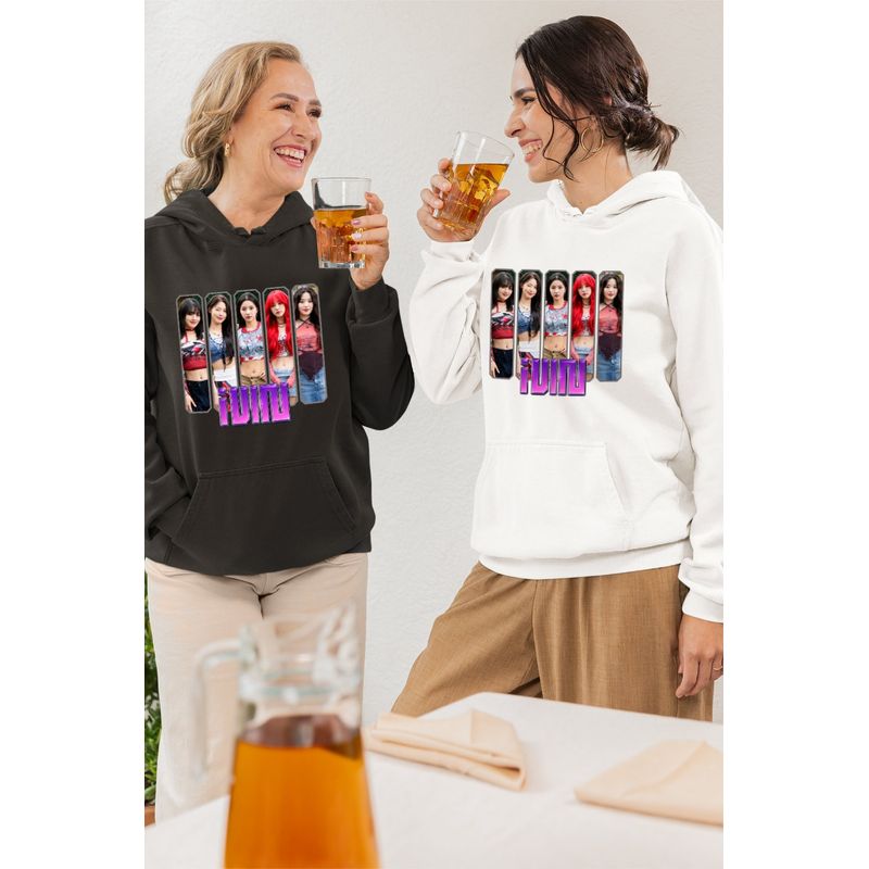 Fashion, accesorii si bijuterii - Femei - Imbracaminte femei - Hanorace femei - Hanorac Femei I-dle Kpop Yuqi Soyeon Merch Gidle, alb, marime 2XL - Infinity.ro