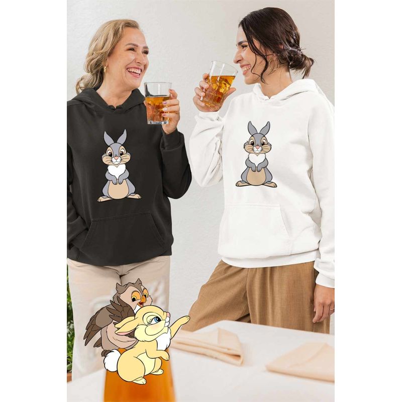 Fashion, accesorii si bijuterii - Femei - Imbracaminte femei - Hanorace femei - Hanorac Femei Iepuras Thumper Bambi Dragut, alb, marime 2XL - Infinity.ro