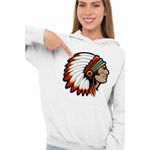 Fashion, accesorii si bijuterii - Femei - Imbracaminte femei - Hanorace femei - Hanorac Femei Indian Native American, alb, marime 2XL - Infinity.ro