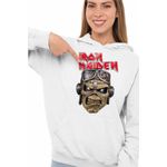 Fashion, accesorii si bijuterii - Femei - Imbracaminte femei - Hanorace femei - Hanorac Femei Iron Maiden Biker Heavy Metal, alb, marime 2XL - Infinity.ro