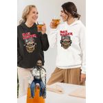 Fashion, accesorii si bijuterii - Femei - Imbracaminte femei - Hanorace femei - Hanorac Femei Iron Maiden Biker Heavy Metal, alb, marime 2XL - Infinity.ro
