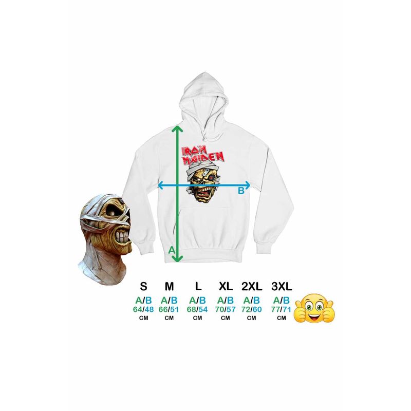 Fashion, accesorii si bijuterii - Femei - Imbracaminte femei - Hanorace femei - Hanorac Femei Iron Maiden Mummy Heavy Metal, alb, marime 2XL - Infinity.ro