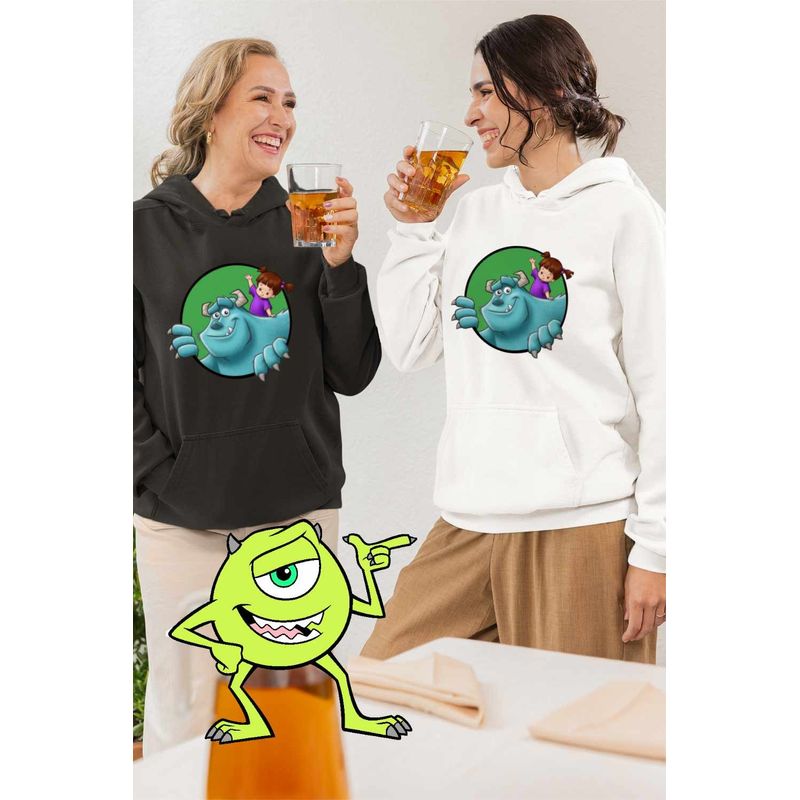 Fashion, accesorii si bijuterii - Femei - Imbracaminte femei - Hanorace femei - Hanorac Femei James Boo Monsters University, alb, marime 2XL - Infinity.ro