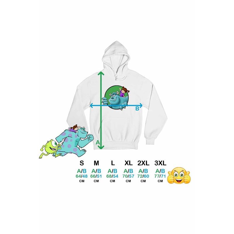 Fashion, accesorii si bijuterii - Femei - Imbracaminte femei - Hanorace femei - Hanorac Femei James Boo Monsters University, alb, marime 2XL - Infinity.ro