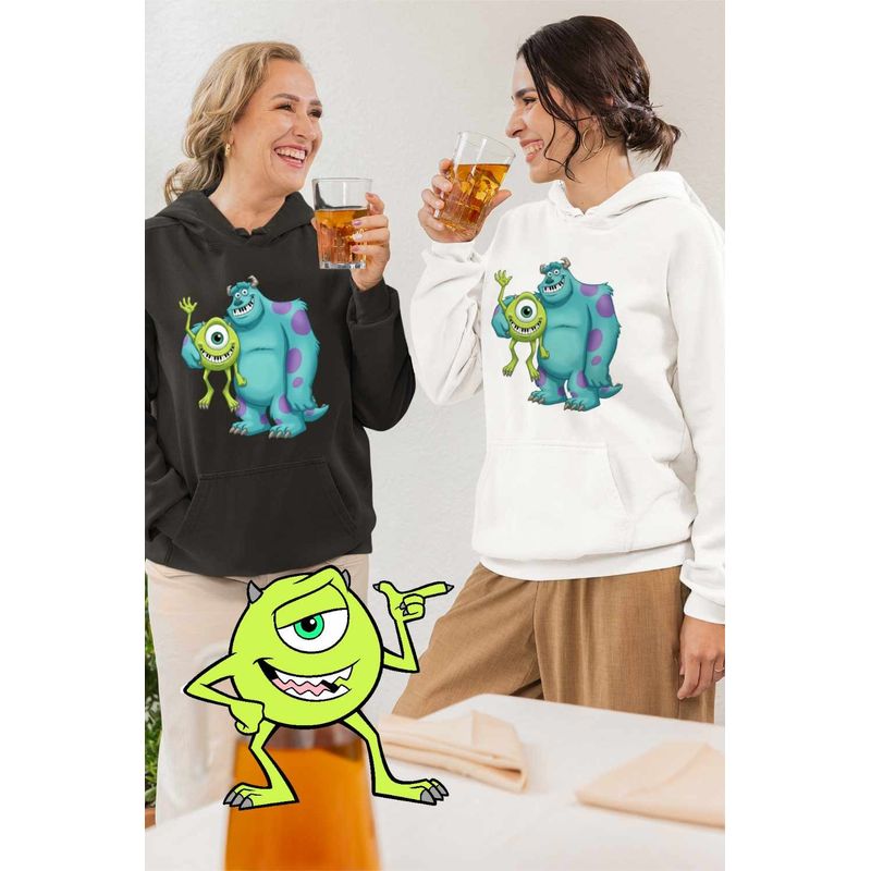 Fashion, accesorii si bijuterii - Femei - Imbracaminte femei - Hanorace femei - Hanorac Femei James Mike Monsters Univesity, alb, marime 2XL - Infinity.ro