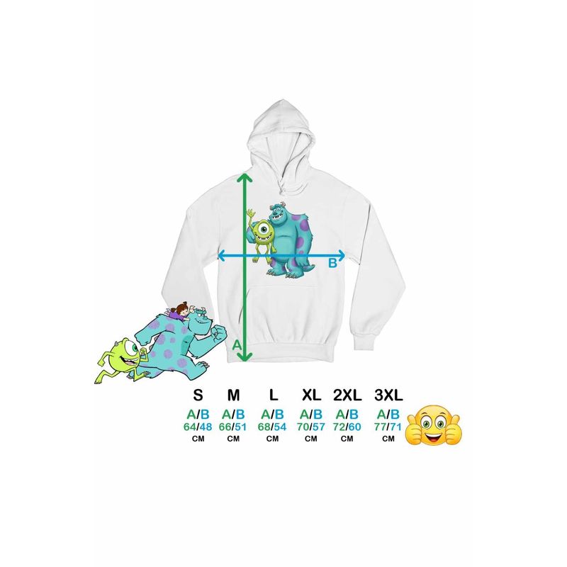 Fashion, accesorii si bijuterii - Femei - Imbracaminte femei - Hanorace femei - Hanorac Femei James Mike Monsters Univesity, alb, marime 2XL - Infinity.ro
