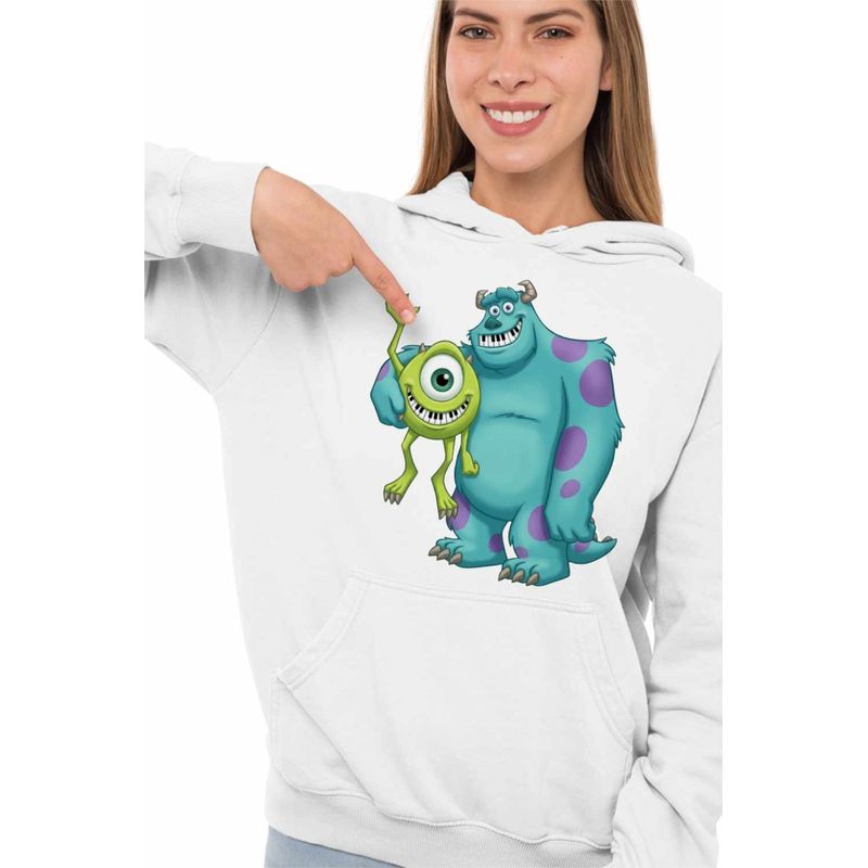 Fashion, accesorii si bijuterii - Femei - Imbracaminte femei - Hanorace femei - Hanorac Femei James Mike Monsters Univesity, alb, marime 2XL - Infinity.ro