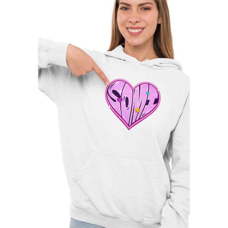Fashion, accesorii si bijuterii - Femei - Imbracaminte femei - Hanorace femei - Hanorac Femei Jeon Somi Love Kpop Merch, alb, marime 2XL - Infinity.ro