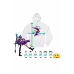 Fashion, accesorii si bijuterii - Femei - Imbracaminte femei - Hanorace femei - Hanorac Femei Jinx Arcane Rechin Runeterra, alb, marime 2XL - Infinity.ro