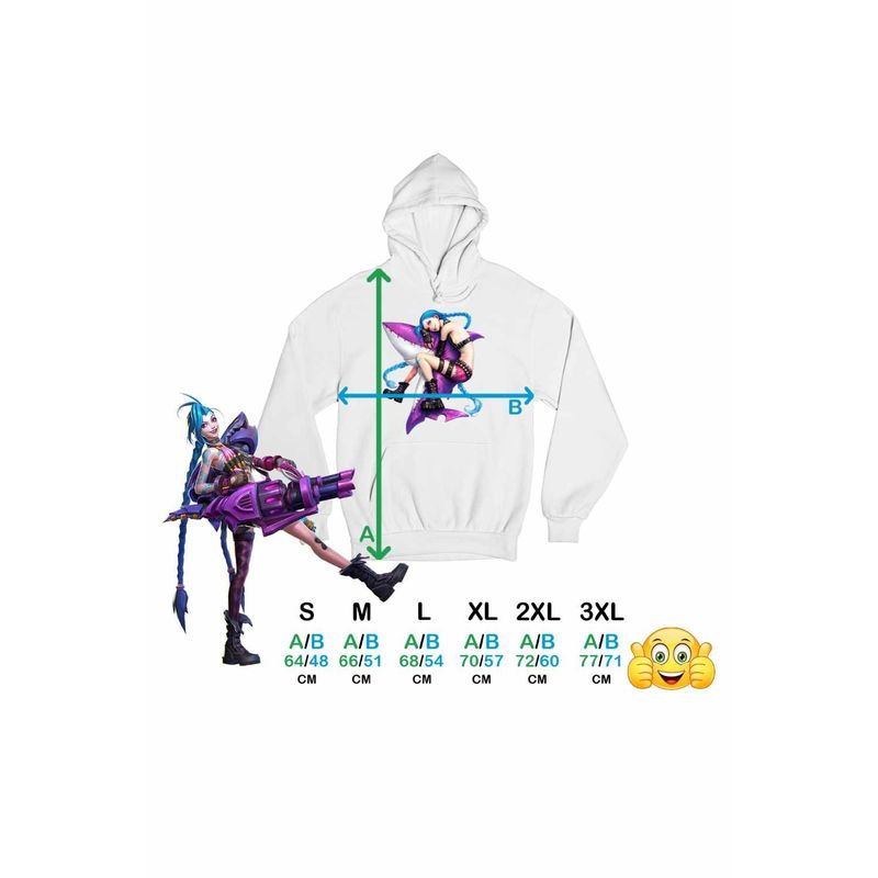 Fashion, accesorii si bijuterii - Femei - Imbracaminte femei - Hanorace femei - Hanorac Femei Jinx Arcane Rechin Runeterra, alb, marime 2XL - Infinity.ro