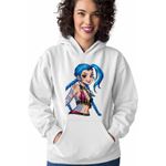 Fashion, accesorii si bijuterii - Femei - Imbracaminte femei - Hanorace femei - Hanorac Femei Jinx Arcane Runeterra, alb, marime 2XL - Infinity.ro