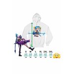 Fashion, accesorii si bijuterii - Femei - Imbracaminte femei - Hanorace femei - Hanorac Femei Jinx Six Seven Arcane Runeterra, alb, marime 2XL - Infinity.ro