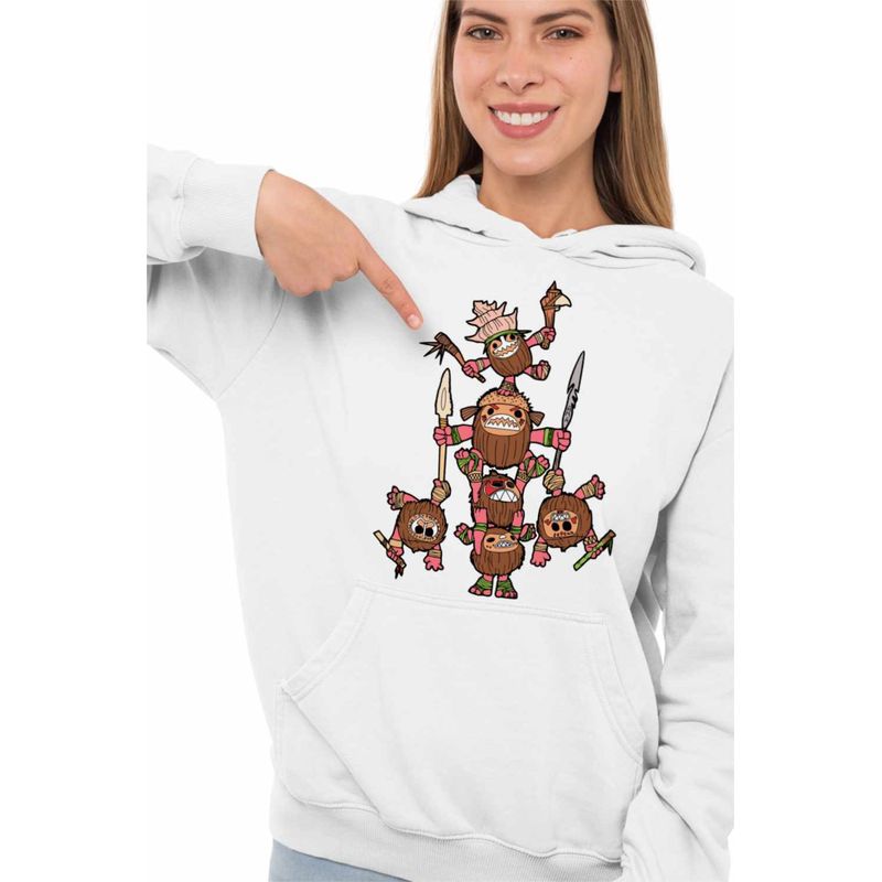 Fashion, accesorii si bijuterii - Femei - Imbracaminte femei - Hanorace femei - Hanorac Femei Kakamora Moana Vaiana, alb, marime 2XL - Infinity.ro
