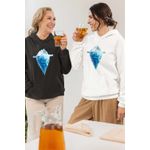 Fashion, accesorii si bijuterii - Femei - Imbracaminte femei - Hanorace femei - Hanorac Femei Kaleo Iceberg Iceland, alb, marime 2XL - Infinity.ro