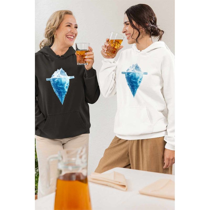 Fashion, accesorii si bijuterii - Femei - Imbracaminte femei - Hanorace femei - Hanorac Femei Kaleo Iceberg Iceland, alb, marime 2XL - Infinity.ro