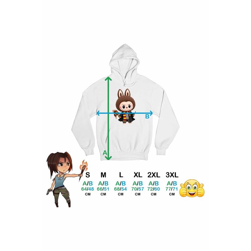 Fashion, accesorii si bijuterii - Femei - Imbracaminte femei - Hanorace femei - Hanorac Femei Kendama Harry Potter Labubu Skin, alb, marime 2XL - Infinity.ro