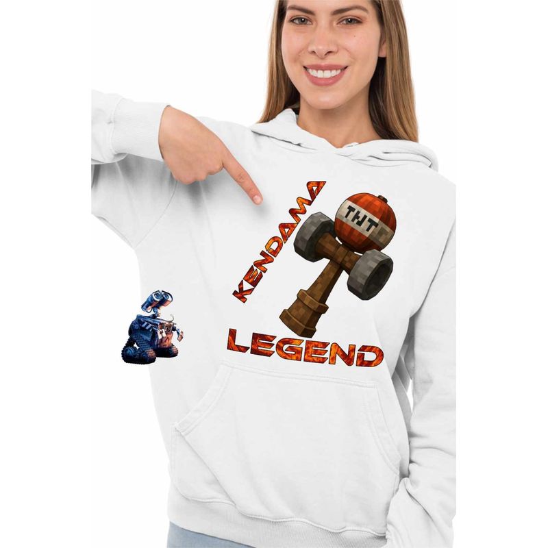 Fashion, accesorii si bijuterii - Femei - Imbracaminte femei - Hanorace femei - Hanorac Femei Kendama Legend Minecraft TNT Mod Plugin, alb, marime 2XL - Infinity.ro