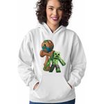 Fashion, accesorii si bijuterii - Femei - Imbracaminte femei - Hanorace femei - Hanorac Femei Kendama Minecraft Creeper Trial, alb, marime 2XL - Infinity.ro