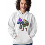 Fashion, accesorii si bijuterii - Femei - Imbracaminte femei - Hanorace femei - Hanorac Femei Kendama Legend of Zelda Cavaler Epic Battle, alb, marime 2XL - Infinity.ro