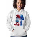 Fashion, accesorii si bijuterii - Femei - Imbracaminte femei - Hanorace femei - Hanorac Femei Kendama Papa Strumf Smurf Gargamel, alb, marime 2XL - Infinity.ro
