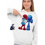 Fashion, accesorii si bijuterii - Femei - Imbracaminte femei - Hanorace femei - Hanorac Femei Kendama Papa Strumf Smurf Gargamel, alb, marime 2XL - Infinity.ro