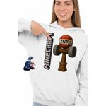 Fashion, accesorii si bijuterii - Femei - Imbracaminte femei - Hanorace femei - Hanorac Femei Kendama Minecraft TNT Roblox Skin, alb, marime 2XL - Infinity.ro