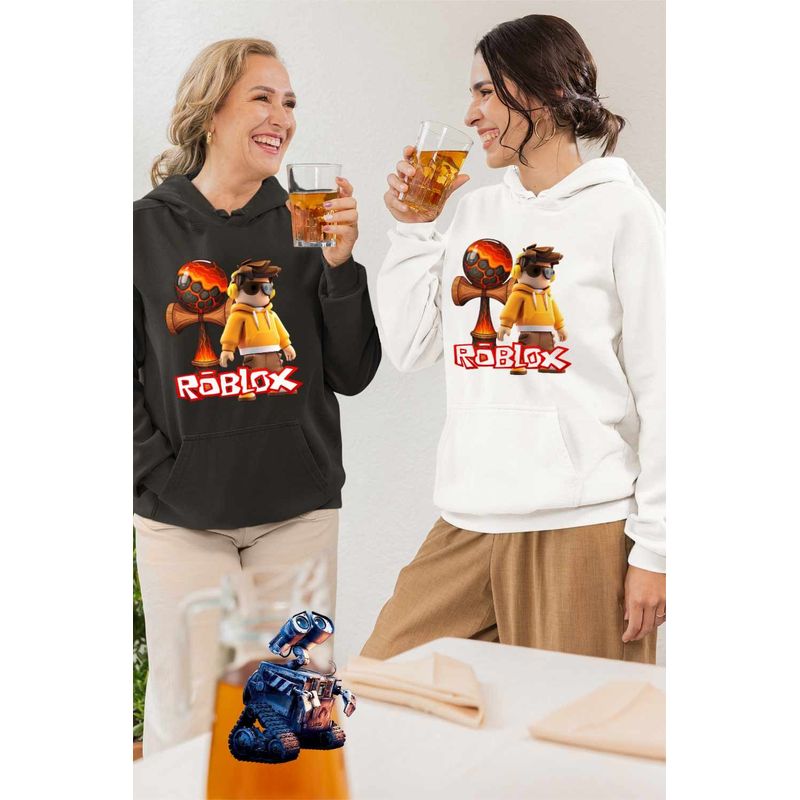 Fashion, accesorii si bijuterii - Femei - Imbracaminte femei - Hanorace femei - Hanorac Femei Kendama Roblox Lava, alb, marime 2XL - Infinity.ro