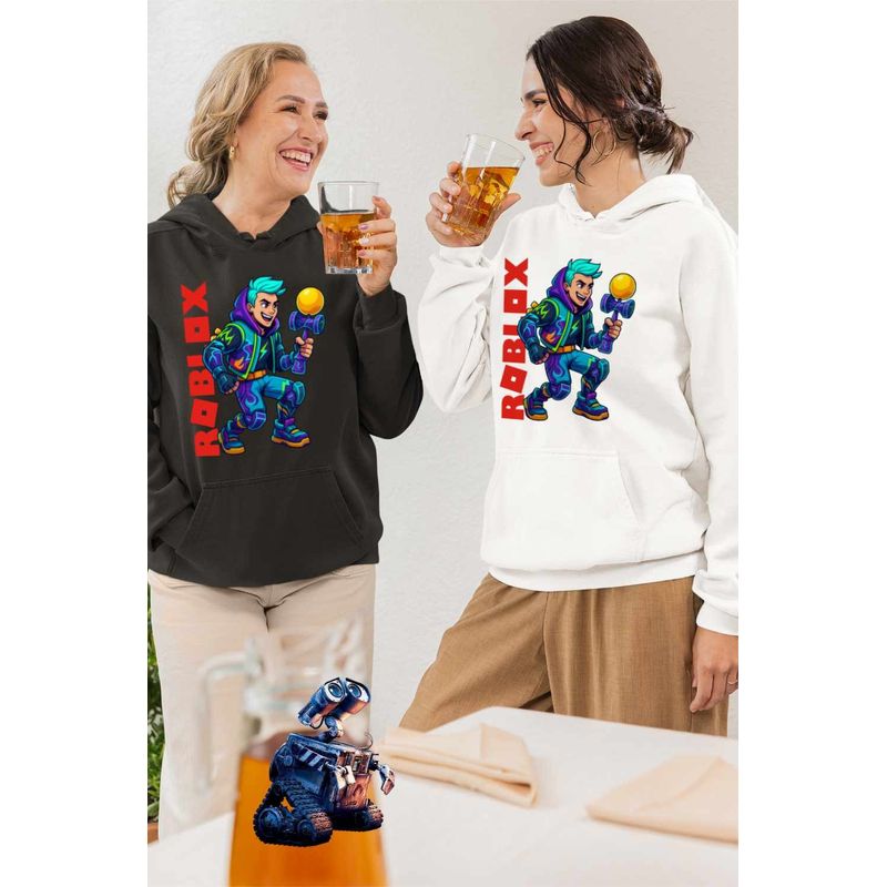 Fashion, accesorii si bijuterii - Femei - Imbracaminte femei - Hanorace femei - Hanorac Femei Kendama Roblox Skin, alb, marime 2XL - Infinity.ro
