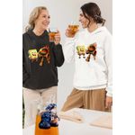 Fashion, accesorii si bijuterii - Femei - Imbracaminte femei - Hanorace femei - Hanorac Femei Kendama Spongebob Flacari Plankton Squarepants Pantaloni Patrati, alb, marime 2XL - Infinity.ro